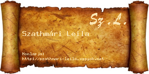 Szathmári Leila névjegykártya