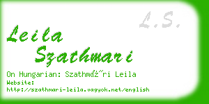 leila szathmari business card
